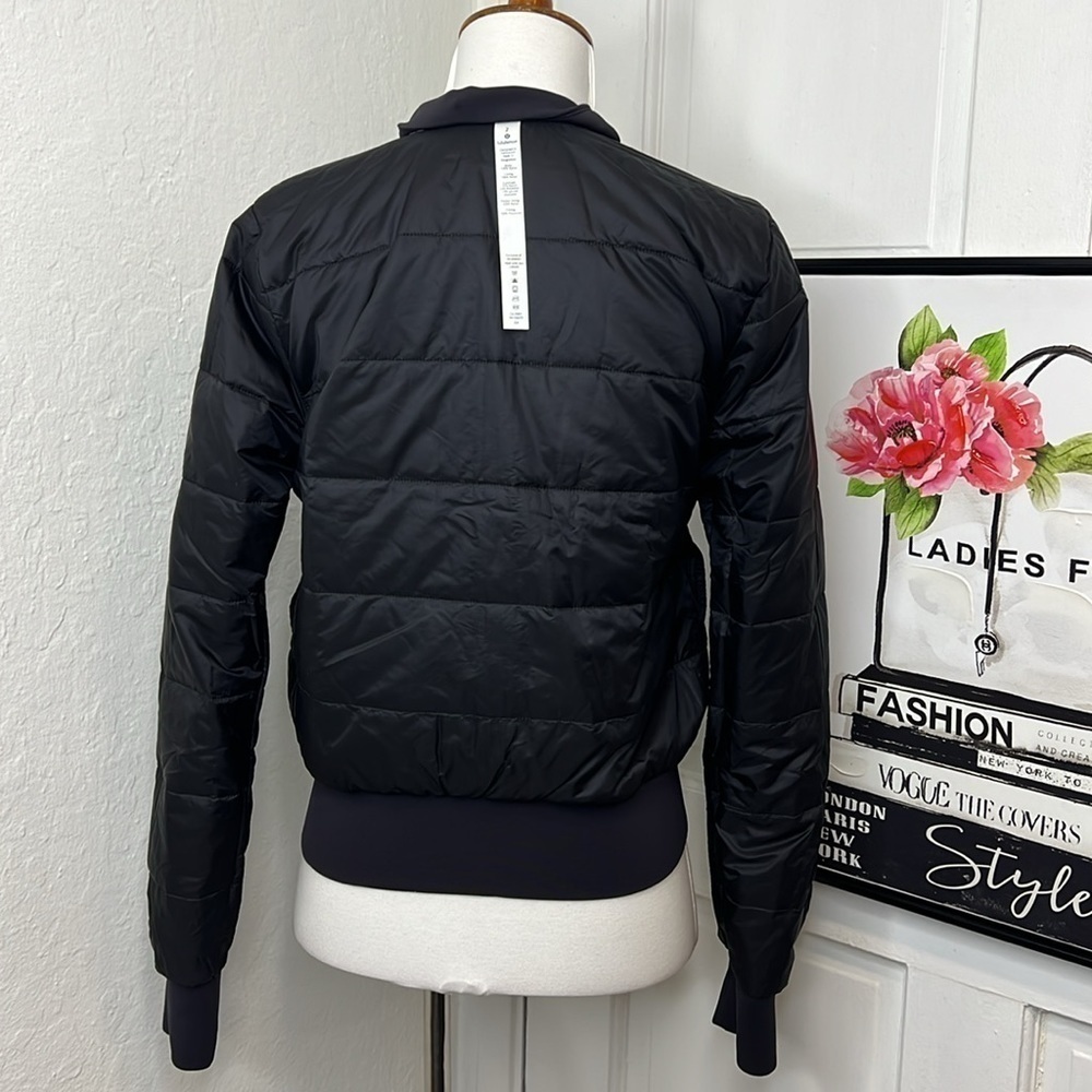 Lululemon Black Non-Stop Reversible Bomber Jacket Size 2 - Picture 7 of 13